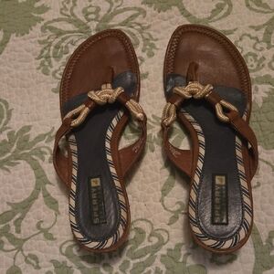 Sperry Women's Tan and Cream Sandals